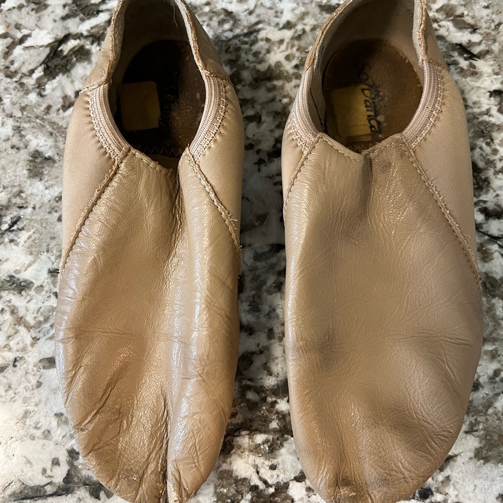 So Danca Kids Tan Leather Jazz Dance Shoes